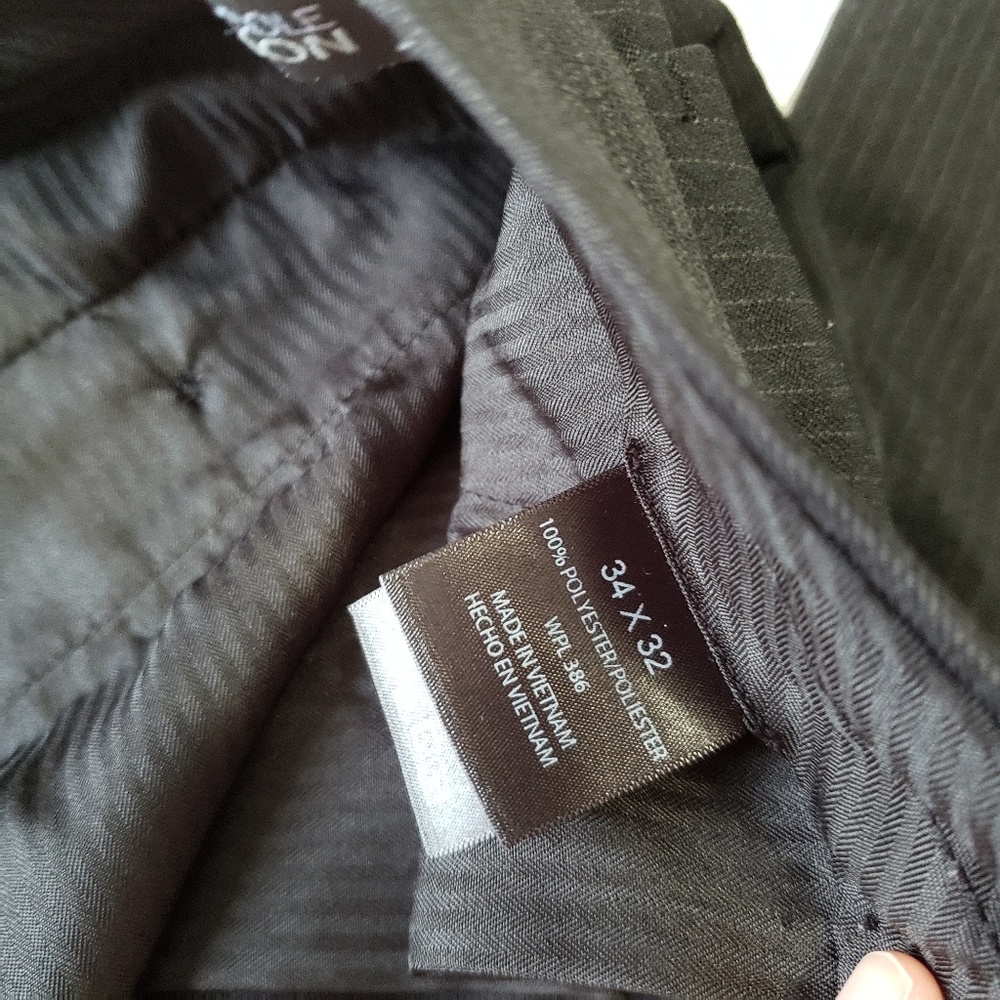 Sold Elsewhere - Men's Pinstripe Dress Pants - Picture 3 of 4